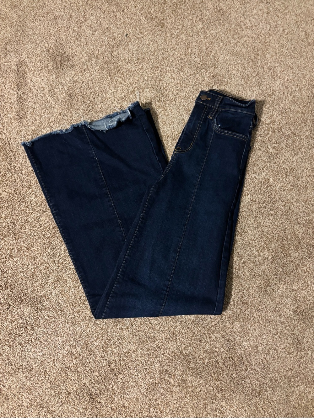 Dark Blue Wide Leg Jeans